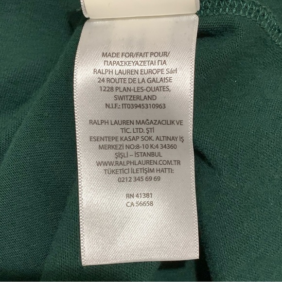 Polo Ralph Lauren Rugby Green Hoodie with Striped Sleeves Size Medium - Picture 5 of 7